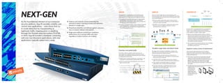 NEXT-GEN
As the foundational element of our enterprise
security platform, App-ID provides visibility and
control over applications – even those that try
to evade detection by masquerading as
legitimate traffic, hopping ports or sneaking
through the firewall using encryption (TLS/SSL
or SSH). App-ID includes a database containing
well over two thousand applications, with new
applications typically added every week.
The application identification engine implemented
in the next-generation firewall accurately identifies
applications in all traffic passing through the network.
●	 Automatically identifies applications using multiple
identification mechanisms, unlike conventional
firewalls that could identify applications only by their
IP addresses, ports and protocols.
●	 Capable of identifying traffic: communications disguised
as authorized traffic, communications using dynamic
ports, communications trying to go through the firewall
via an SSL encryption tunnel.
Even SSL or SSH encrypted communications are
examined by decrypting contents with policy-based
decryption, and application identification and contents
scanning can be performed.
●	 Applies policy-based identification, decryption, and
inspection to inbound and outbound SSL traffic.
●	 Performs policy-based identification and control of
SSH tunneled traffic.
APP-ID
Examines encrypted traffic
You can control application use depending on the
business and security risks because application activities
can be identified for each user (or for each group), as well
as for each IP address.
●	 Who uses which application when and how long is
visualized. Permission, prohibition, and warnings for
each user can be controlled.
●	 Identifies users (groups) in collaboration third-party
directory services, WLAN controllers, proxies,
terminal servers, and more.
By using various tools for visualization, analysis, and
reporting, you can quickly ascertain movements on the
network and perform incident analysis.
●	 Automatically correlate indicators of threats for
improved visibility and confirmation of compromised
hosts across your network.
●	 Centrally analyze, investigate and report on network
traffic, security incidents and administrative modifications.
●	 View a highly customizable graphical summary of
applications, users, content, and security threats.
●	 Generate actionable, customizable reports to view
application and threat traffic, SaaS usage, and user
behavior across your organization.
USER-ID
Visualizes usage status and attack trends
Content-ID™ technology delivers a new approach
based on the complete analysis of all allowed
traffic, using multiple advanced threat prevention
technologies in a single, unified engine.
●	 Blocks vulnerability exploits, buffer overflows,
and port scans, protects you from the evasion and
obfuscation methods used by attackers. Stops
malware outbound communications, blocks access
to known malware and phishing download sites,
and reduces the risks associated with the transfer
of unauthorized files and data.
●	 Uses a single stream-based approach that simplifies
management, streamlines processing, and
maximizes performance.
The next-generation firewall secures virtualized
datacenters, public and private clouds, and diverse
mobile environments by securely enabling applications
and preventing threats.
●	 VM-Series virtualized next-generation firewalls
support the same next-generation firewall and
threat prevention features provided by the physical
appliances. Supported environments include:
VMware NSX, ESXi, vCloudAir, Amazon Web
Services, Microsoft Azure and Hyper-V, KVM and
Citrix SDX.
●	 GlobalProtect that provides protection functions of
nextgeneration firewall for various
mobile devices
used inside and
outside of the
organization iOS,
Android, Windows,
and Mac devices are
supported.
CONTENT-ID
Supports various forms of deployment
● 	Inspects and controls content traversing the
network to detect and block known and unknown
threats in a single pass.
● 	Proactively identifies and defends against unknown,
new or custom malware and exploits.
● Single-pass software architecture maximizes
performance by scanning traffic only once,
regardless of which features are enabled.
43
 