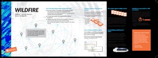 WildFire™ controls unknown
threats intelligently.
One of the largest threat analysis services in the world
● 	By using sandbox technology, received files and URLs
are executed and analyzed in a protected virtual
environment in the cloud, and unknown threats used by
targeted attacks are discovered.
● 	For detected malware are distributed in as little as
5 minutes.
● 	Malware detection information worldwide is shared in
the cloud, and detection logic and the virtual
environment are updated to always respond to the latest
threats.
To discover unknown malware or exploits, the contents
are executed and detected on various operating
systems (OS) such as Windows and mobile devices.
●	Various files: Windows PE (EXE and DLL), PDF,
Microsoft Office, Java, Android APK, and Adobe Flash
(6.1 and later) are supported.
●	Links in e-mails
are accessed
and analyzed to
know whether
the websites
contain any
threats.
Security managers can access WildFire analysis reports
on the management screen for managers or the WildFire
portal, and see how malware will behave and affect the
system when the file is opened.
WildFire reports enable incident response teams to
quickly and easily respond to new threats and build
preventive control measures for them.
Unknown threats in various files are
analysed
Easy to understand WildFire reports
Conventional sandboxes support only fixed versions of
applications on fixed versions of OSs of the prepared
virtual environments and they cannot detect malware
that runs only on specific versions. On the other hand,
WildFire service supports multiple version inspection
that can simultaneously analyze multiple versions of
an application to analyze malware's behavior in greater
detail.
Each version of Adobe Acrobat Reader, Adobe Flash
(6.1 and later), and Microsoft Office is supported.
WildFire service running in a cloud environment
provides scalability and high expandability of the
sandbox environment. In addition, hybrid operation
together with WF-500, an on-site version appliance, is
supported allowing various malware analysis.
●	A sandbox environment in the cloud that does not
require consideration of processing capacity
●	New applications, versions, and file types are
supported as needed.
●	Distributed operations are possible, such as files
downloaded from the Web are analyzed by the cloud
service and files attached to e-mail are analyzed by
the on-site version, WF-500.
The analysis supports multiple versions
Expandability provided by cloud
service
After a threat is detected, automatic protection from
the threat without manual intervention is required.
When WildFire detects new malware, it automatically
generates throughout the cyberattack lifecycle, and
signatures protection mechanisms for prevention to
block C&C communications by the malware itself or
terminals infected
by the malware
are automatically
generated and
distributed to
customers worldwide.
●	In addition to anti-malware signatures, C&C
signatures, DNS based callback signatures, and
malicious URLs are distributed globally in as little as
5 minutes.
Protections are generated in as little
as 5 minutes
WildFire utilizes not only
static analysis (a look at the
characteristics of a file), but also
dynamic analysis (a detailed look
at the behavior of a file) in its
process of detecting unknown
threats. In addition, WildFire
uses machine learning to apply
new knowledge to future analysis
requests.
- Static Analysis
- Dynamic Analysis
- Machine Learning
Cutting edge analysis methods
3.0 3.1 3.2 4.0 4.1 5.0
5 minutes
WILDFIRE
More than 10,000 companies worldwide
are connected to WildFire, and its ability
to conduct static analysis (characteristics
of a file), dynamic analysis (behavior of a
file), and machine learning.
65
 