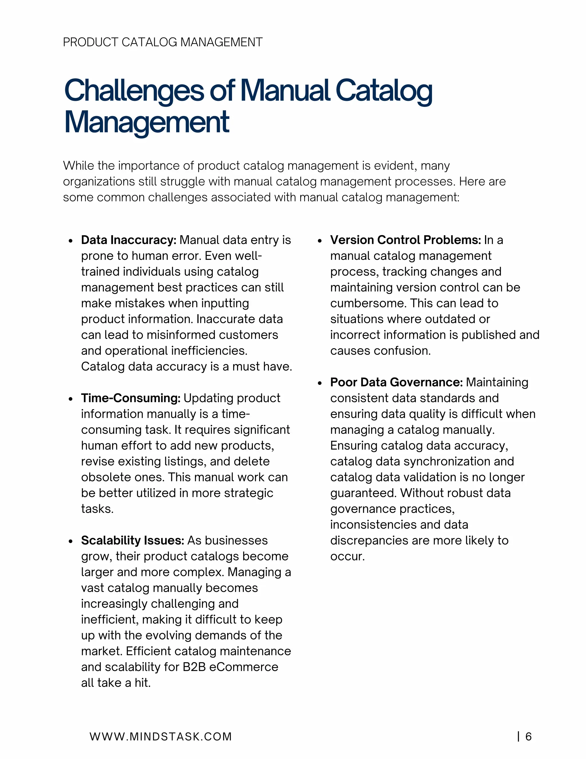Product Catalog Management Challenges and Importance PDF