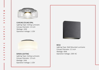 CURLING CEILING OPAL
Lighting Type: Ceiling Luminaire
Canopy Diameter: 13 inch
Wattage: 24W
Operation Voltage: 1-10V
SERIEN LIGHTING
Lighting Type: Ceiling Luminaire
Canopy Diameter: 13 inch
Wattage: 24W
Operation Voltage: 1-10V
BEGA
Lighting Type: Wall Mounted Luminaire
Canopy Diameter: 3.5 inch
Wattage: 40W
Operation Voltage: 230V AC
 