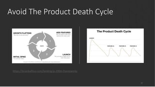 Avoid The Product Death Cycle
17
https://brianbalfour.com/landing/p-100m-frameworks
 
