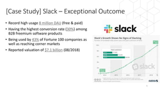 [Case Study] Slack – Exceptional Outcome
• Record high usage 8 million DAU (free & paid)
• Having the highest conversion r...