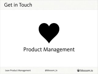 Lean Product Management Lessons Learned