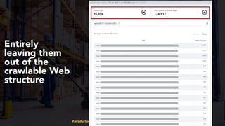 #productseo at #smxwest by @aleyda from @orainti
Entirely
leaving them
out of the
crawlable Web
structure
 