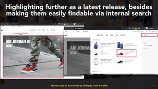 #productseo at #smxwest by @aleyda from @orainti
Highlighting further as a latest release, besides
making them easily findable via internal search
 