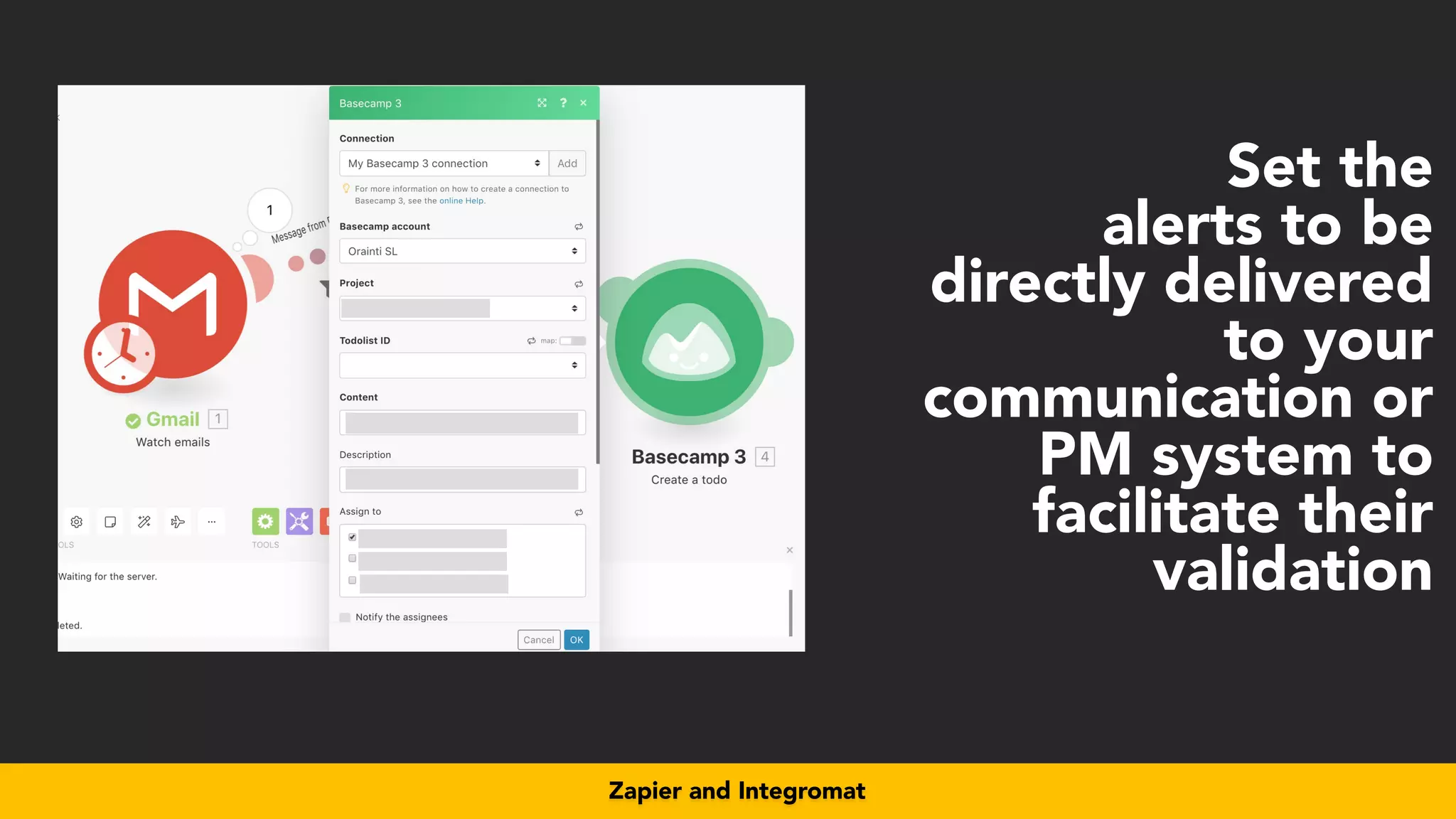 #productseo at #ecommerceconference by @aleyda from @orainti
Zapier and Integromat
Set the
alerts to be
directly delivered
to your
communication or
PM system to
facilitate their
validation
 