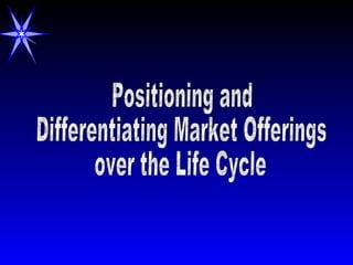 Positioning and  Differentiating Market Offerings  over the Life Cycle 