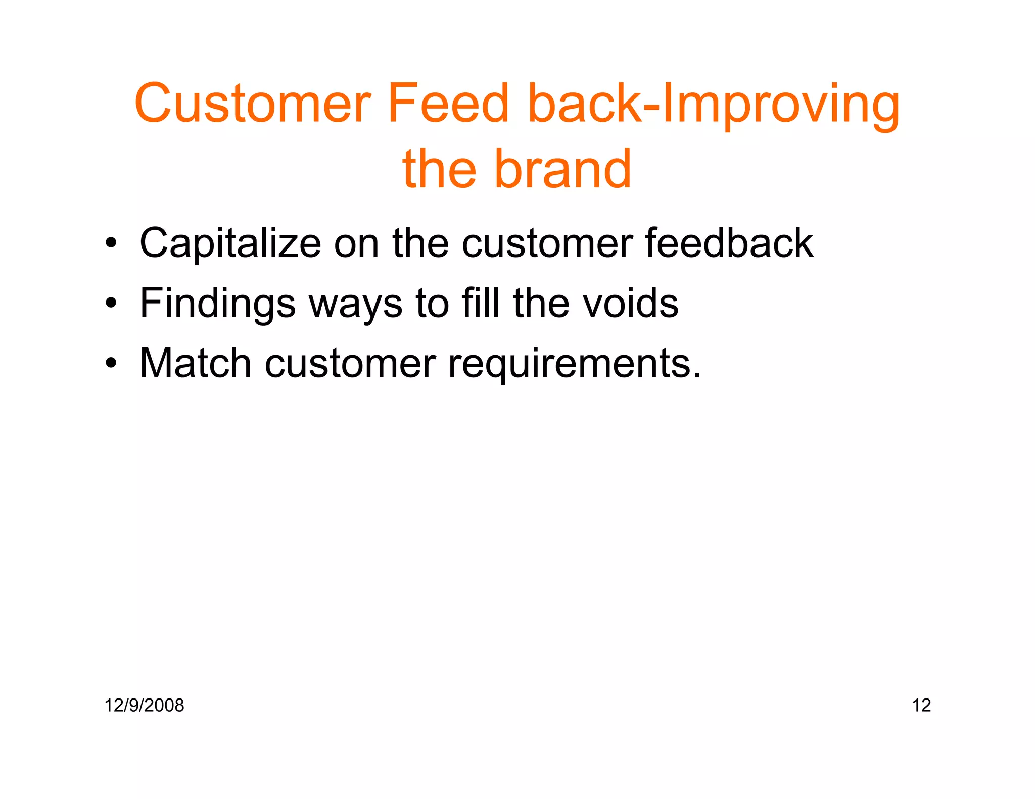 Product Repositioning