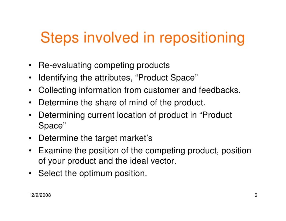 Product Repositioning