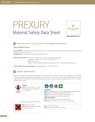 Material Data Safety Sheet | PDF