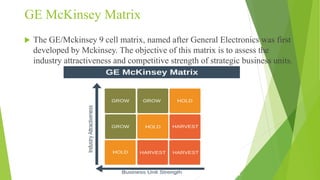 Presentation - BCG and GE matrix - Product and Brand Management | PDF