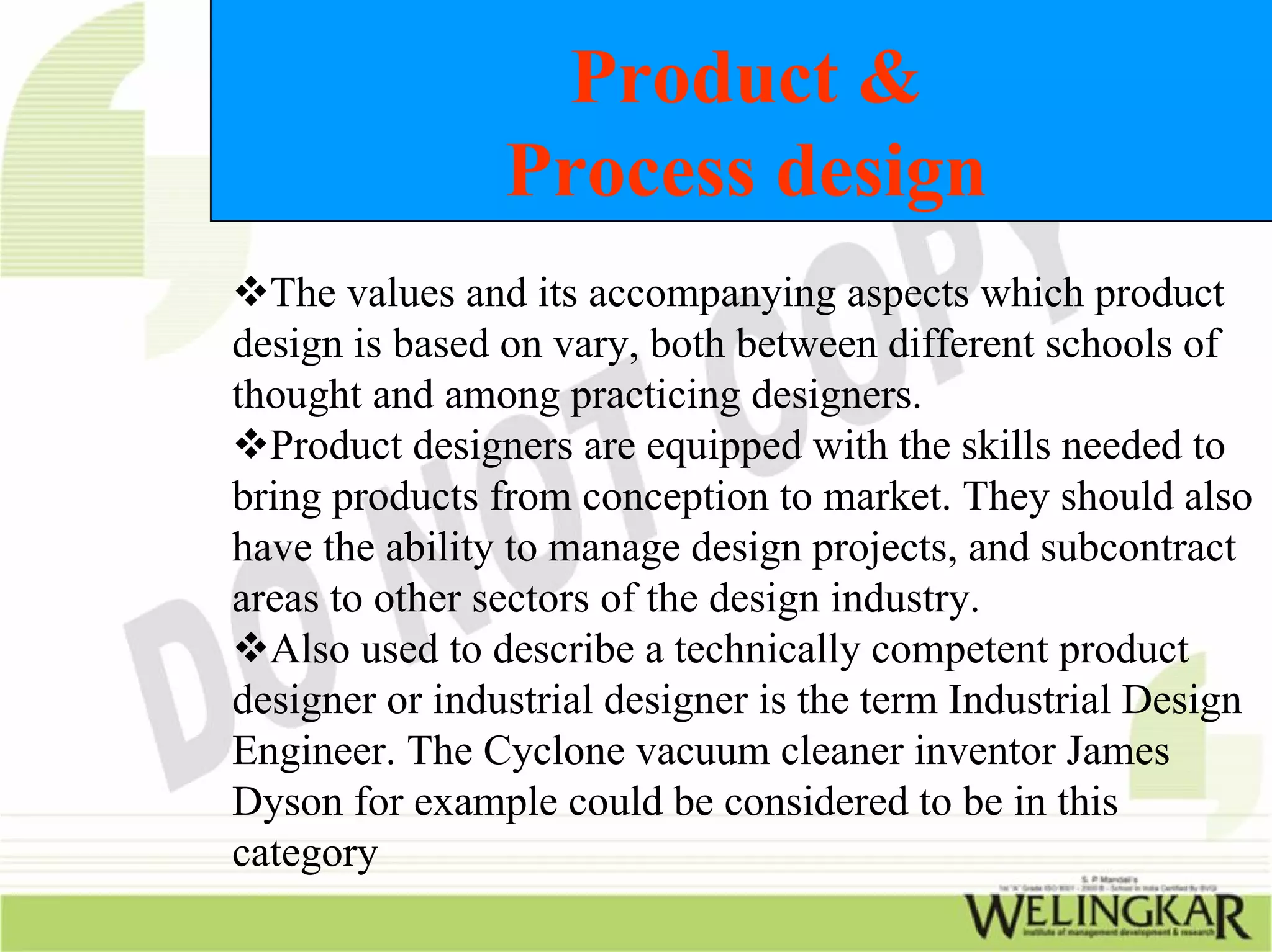 Product and process design | PDF