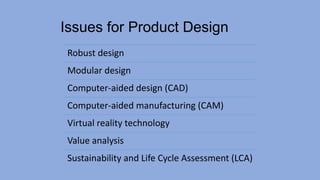 Product and process design | PPTX