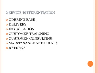 Type of Product and service differentiation | PPTX