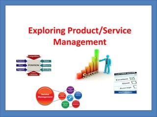 Exploring Product/Service
      Management
 