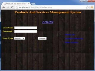 Product and services management system