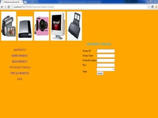 Product and services management system