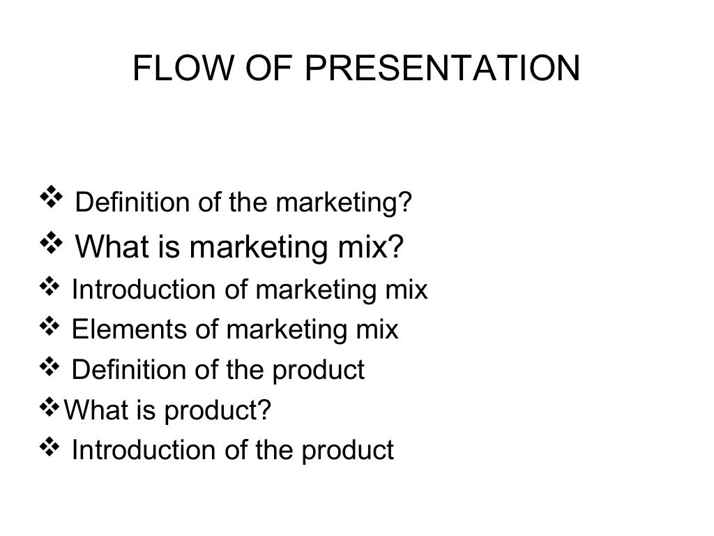 Product As A Part Of Marketing Mix