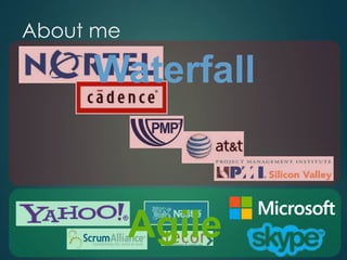 About me

Waterfall

Agile

 