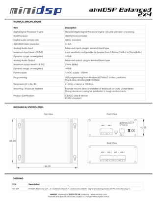 miniDSP Balanced 2x4 | PDF