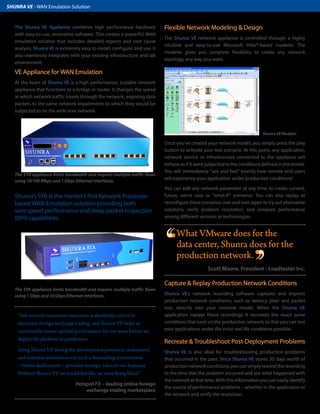 Shunra Software Product Brochure | PDF