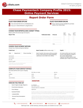 Product Brochure: Chase Paymentech Company Profile 2015: Online Payment Services