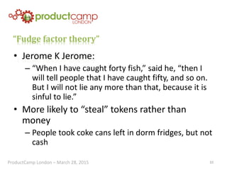 “Fudge factor theory”
• Jerome K Jerome:
– “When I have caught forty fish,” said he, “then I
will tell people that I have ...