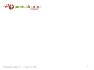 ProductCamp London – March 28, 2015 20
 