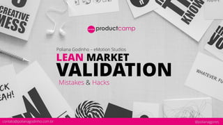 Lean Market Validation | Product Camp 2018