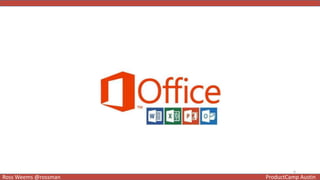 6
Ross Weems @rossman ProductCamp Austin
 