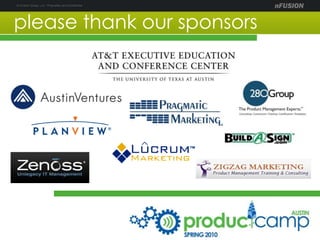 please thank our sponsors
 