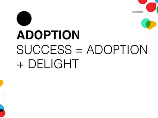ADOPTION
SUCCESS = ADOPTION
+ DELIGHT
 