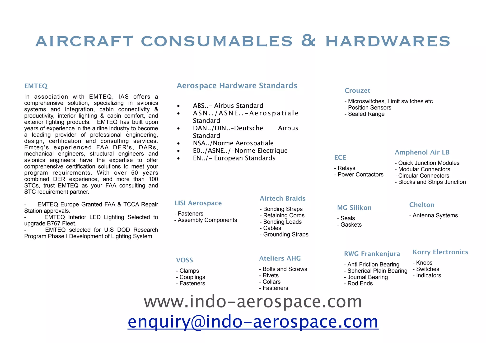 Indo Aerospace Solutions - Product catalog | PDF