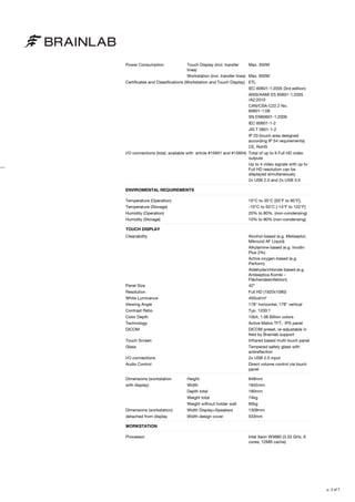 Buzz Digital O.R. Technical Specifications | PDF