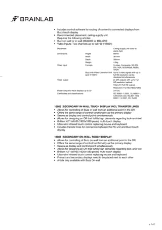 Buzz Digital O.R. Technical Specifications | PDF