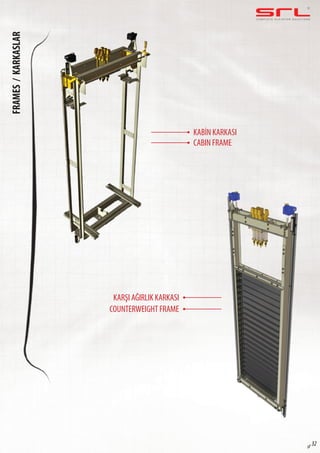 C O M P L E T E E L E VAT O R S O L U T I O N SFRAMES/KARKASLAR
sf 32
KABİN KARKASI
CABIN FRAME
KARŞI AĞIRLIK KARKASI
COUNTERWEIGHT FRAME
 