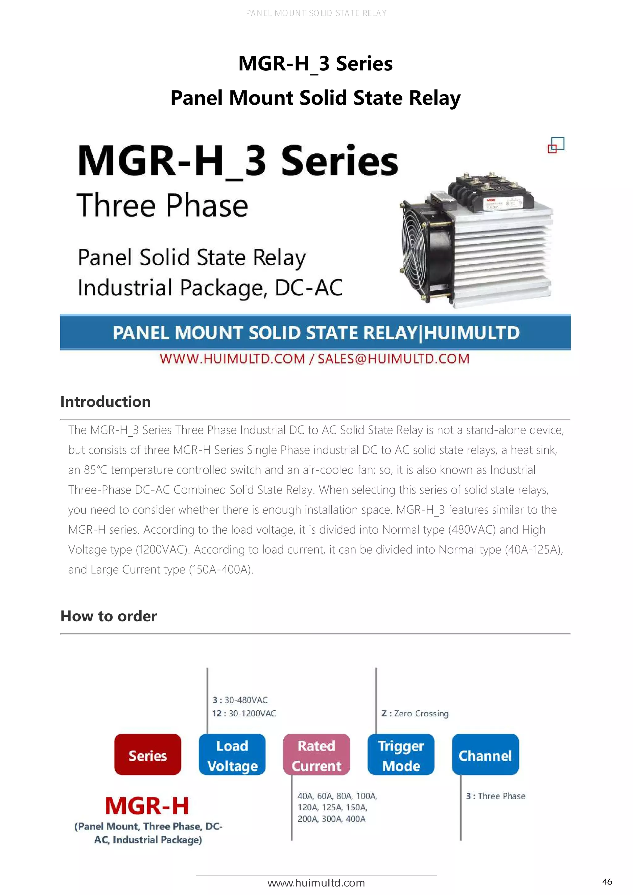 Solid State Relay Product catalogue [huimultd] v2.1 | PDF