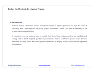 Product Certification & Investigation Program | PPT
