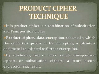 Product Cipher | PPT