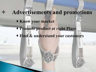  Advertisements and promotions
 