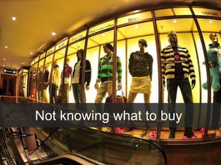 Not knowing what to buy
 
