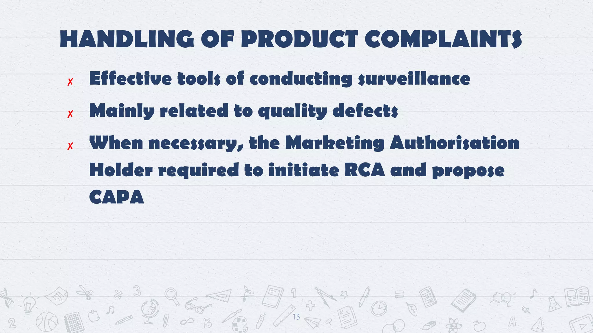 Complain Product Handling of product complaint | PPTX