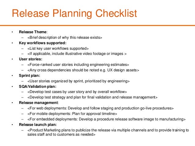 <strong>Product management</strong> checklists - To Do Lists for <strong>Product</strong> ... Product release checklist template