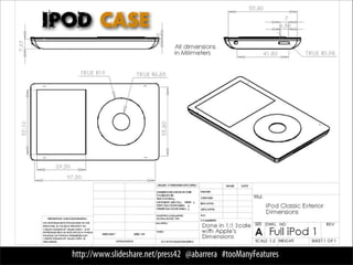 iPod Case




  http://www.slideshare.net/press42 @abarrera #tooManyFeatures
 