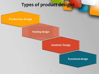 5
Aesthetic Design
Functional design
Production design
Packing design
 