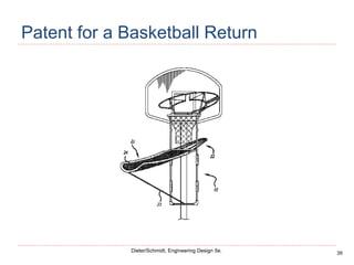 39
Dieter/Schmidt, Engineering Design 5e.
Patent for a Basketball Return
 