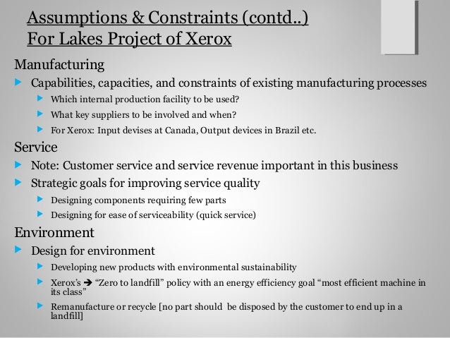 Assumptions and constraints analysis image