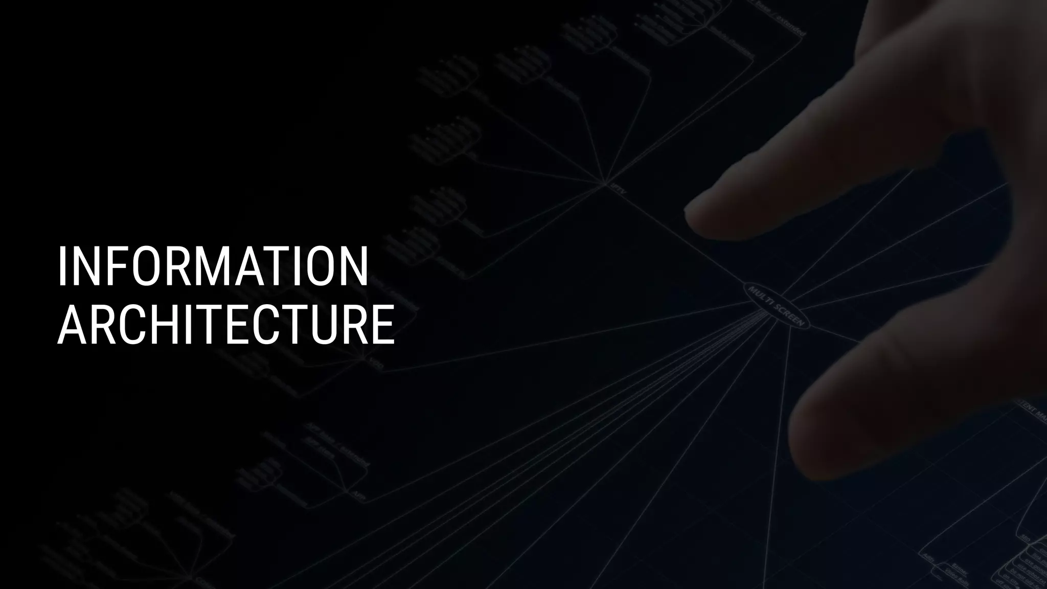 INFORMATION
ARCHITECTURE
 