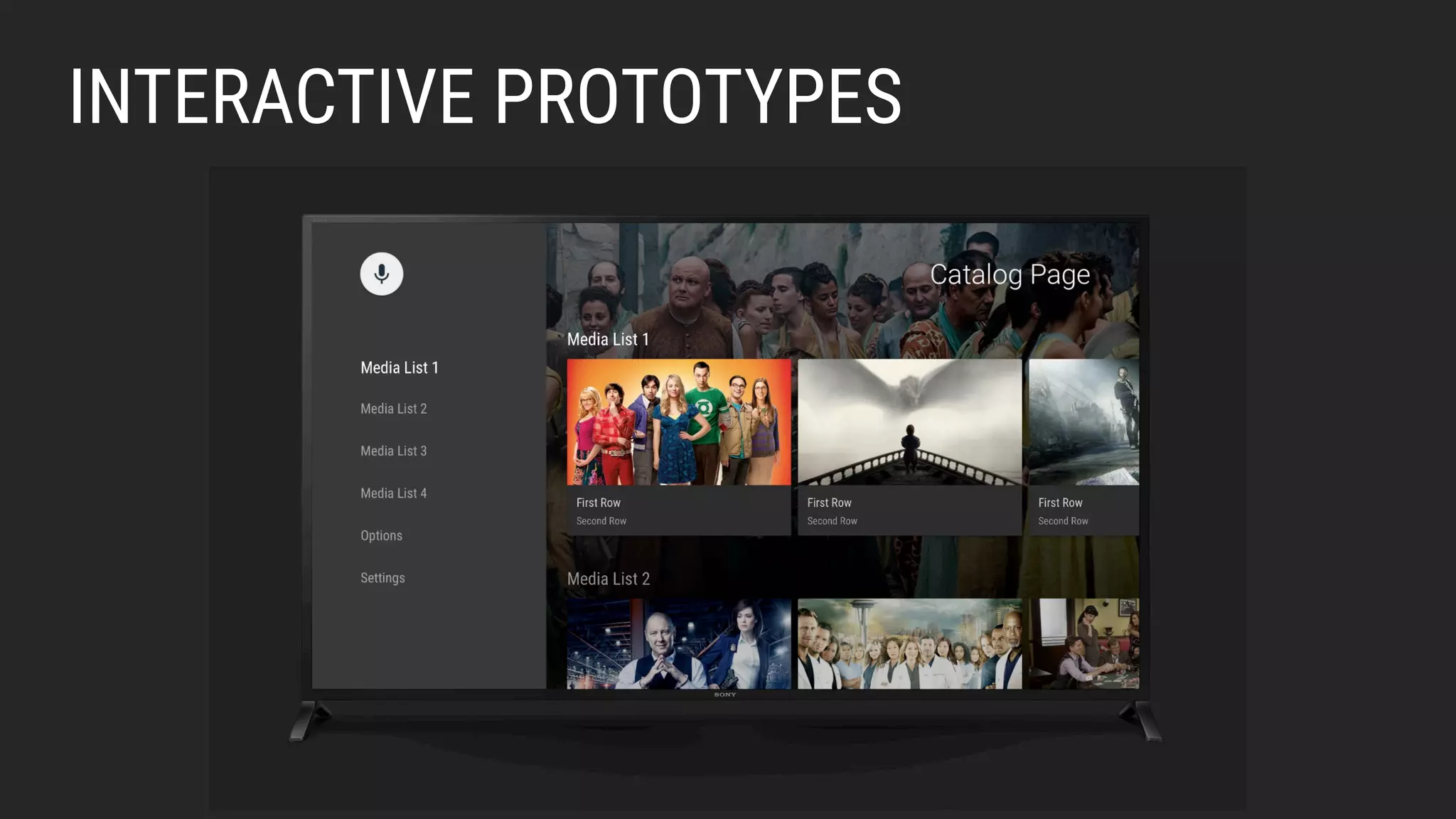 INTERACTIVE PROTOTYPES
 