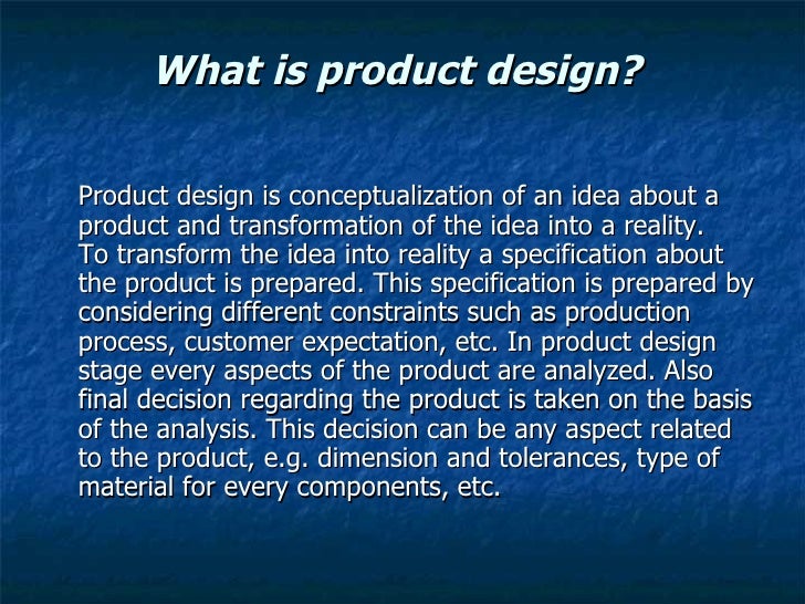 Product design concept